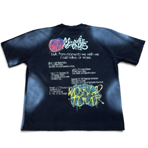 "5 Stages of Grief" Tee in Washed Black